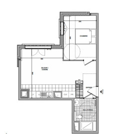 
                                                                                        Vente
                                                                                         Appartement T2 de 43m2 à Saint Cloud