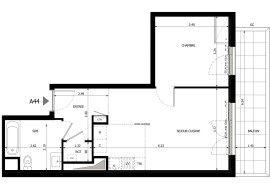 
                                                                                        Vente
                                                                                         Appartement T2 de 44m2 à Vanves