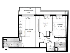 
                                                                                        Vente
                                                                                         Appartement T3 avec terrasse à Levallois-Perr