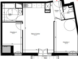 
                                                                                        Vente
                                                                                         Appartement T3 de 58m2 - Le Blanc Mesnil