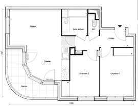 
                                                                                        Vente
                                                                                         Appartement T3 de 60m2 à Champigny sur Marne