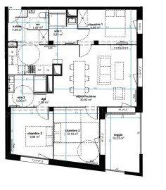 
                                                                                        Vente
                                                                                         Appartement T4 à Bordeaux