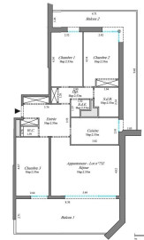 
                                                                                        Vente
                                                                                         Appartement T4 de 86,20m2 avec 2 balcons