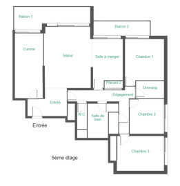
                                                                                        Vente
                                                                                         Appartement T5 en très bon état