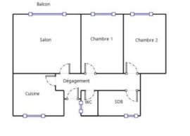 
                                                                                        Vente
                                                                                         Appt 3 pièces (ravalement et isolation faits)