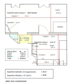 
                                                                                        Location
                                                                                         Beau 2P meublé 32m² (58m² au sol) en duplex