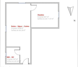 
                                                                                        Location
                                                                                         Beau 2P meublé 35m²