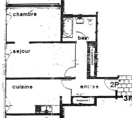 
                                                                                        Location
                                                                                         Beau 2P meublé 47m² avec vue dégagée sur Paris
