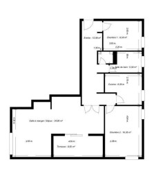 
                                                                                        Location
                                                                                         Beau 3/4P 92m² au calme avec terrasse