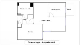 
                                                                                        Location
                                                                                         Beau 3P meublé 47m² neuf à Cergy avec balcon