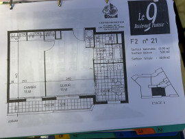 
                                                                                        Location
                                                                                         Beau T 2 de 44 m2 dans résidence récente