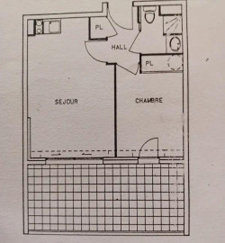 
                                                                                        Location
                                                                                         Beau T2 meublé 31m² avec grande terrasse 15m²