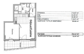 
                                                                                        Location
                                                                                         Beau T2 neuf 40m² avec une grande terrasse de 12m²