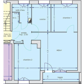
                                                                                        Location
                                                                                         Beau T3 meublé 55m² refait à neuf