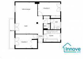 Vente
Charmant 3 pièces de 58m2