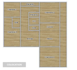 
                                                                                        Colocation
                                                                                         Colocation spacieuse 4 chambres Orléans gare