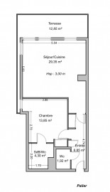 
                                                                                        Vente
                                                                                         Exclusivité - Appartement 2 pièces avec terrasse