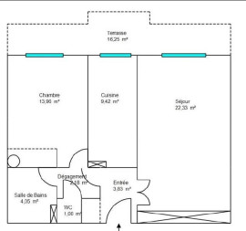 
                                                                                        Vente
                                                                                         Le Cannet : appartement 2 pièces avec cave et parking