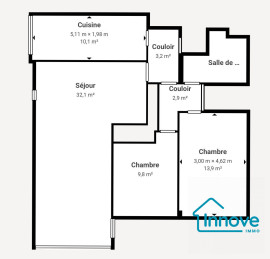 
                                                                                        Vente
                                                                                         Parly 2 : appartement 3 pièces de 75 m² avec loggia, cave et p
