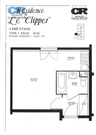 
                                                                                        Vente
                                                                                         RIVES DE MEURTHE - Studio loué à vendre