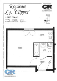 
                                                                                        Vente
                                                                                         RIVES DE MEURTHE - Studio loué à vendre