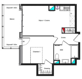 
                                                                                        Vente
                                                                                         Spécial Investisseur : Appartement T2 de 42m2 avec balcon