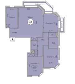 
                                                                                        Vente
                                                                                         Spécial investisseur - Appartement T4 de 82,40m2 avec Balcon