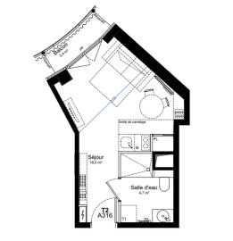
                                                                                        Vente
                                                                                         Studio au coeur du 14ème arrondissement