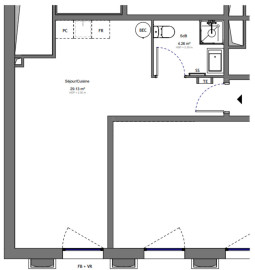
                                                                                        Vente
                                                                                         Studio de 33m2 à Sévres