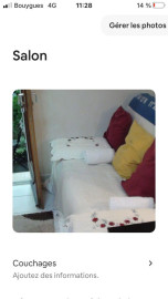 
                                                                                        Location
                                                                                         STUDIO EN REZ DE JARDIN DANS MAISON