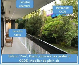 
                                                                                        Location
                                                                                         Superbe 2P meublé 52m² avec balcon-terrasse 17m²