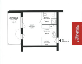 
                                                                                        Vente
                                                                                         T1 de 31 m² + terrasse + jardin