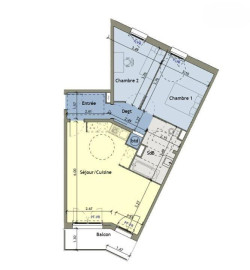 
                                                                                        Location
                                                                                         T3 avec balcon et parking à Noisy-le-Grand