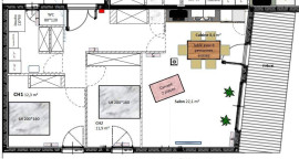 
                                                                                        Location
                                                                                         T3, très lumineux, grand salon et grand balcon.