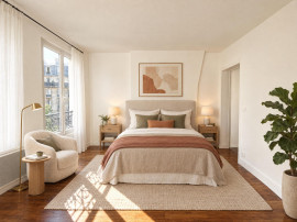 2P refait à neuf – Chambre 14m² – Métro 8 min Clichy