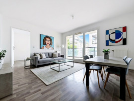 3 pièces de 60,5m² dans immeuble récent avec balcon et parking Cergy