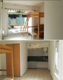Beau studio 25m² à louer rdc+jardin Grenoble