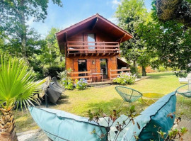 Chalet au calme avec piscine dans domaine La Teste-de-Buch