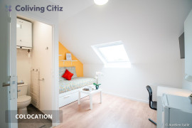 Chambre meublée avec salle de bain & WC Cergy