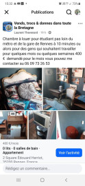 Chambre privatisée avec tout confort Internet Rennes