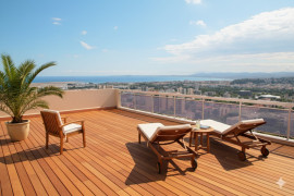 Villa sur le toit Nice Ouest VUE MER au calme avec piscine Nice