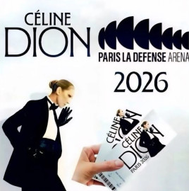 2 billets Céline Dion 18 septembre 2026 Paris 8ème