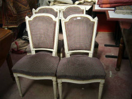 4 chaises bois tapissé, promotion Sartrouville