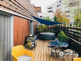 Appartement 4 p.  grande terrasse vue Bassins Bordeaux