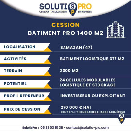 Bâtiment entrepôt et logistique Samazan A62 Samazan