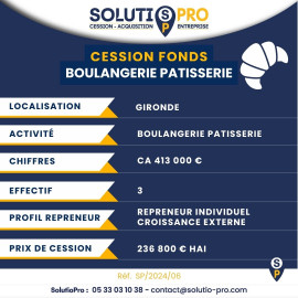 FONDS DE COMMERCE BOULANGERIE Libourne