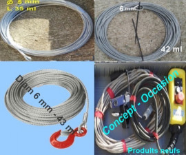 Câble acier pour monte matériaux treuil Montmirail