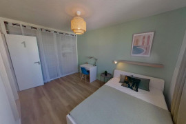 Chambre en colocation appartement meublé Lyon 8ème