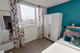 Chambre en colocation appartement meublé Lyon 8ème