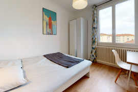 Chambre en colocation appartement meublé Lyon 8ème